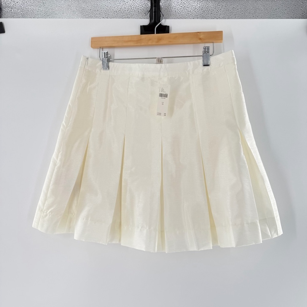 Maeve White Pleated Skirt Size 10 NWT Anthropologie - Picture 3 of 14